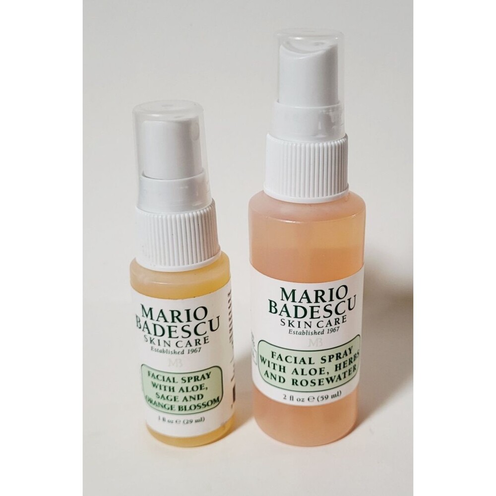 2 x Mario BADESCU Skincare FACIAL SPRAY WITH ALOE SAGE ORANGE BLOSSOM ROSEWATER